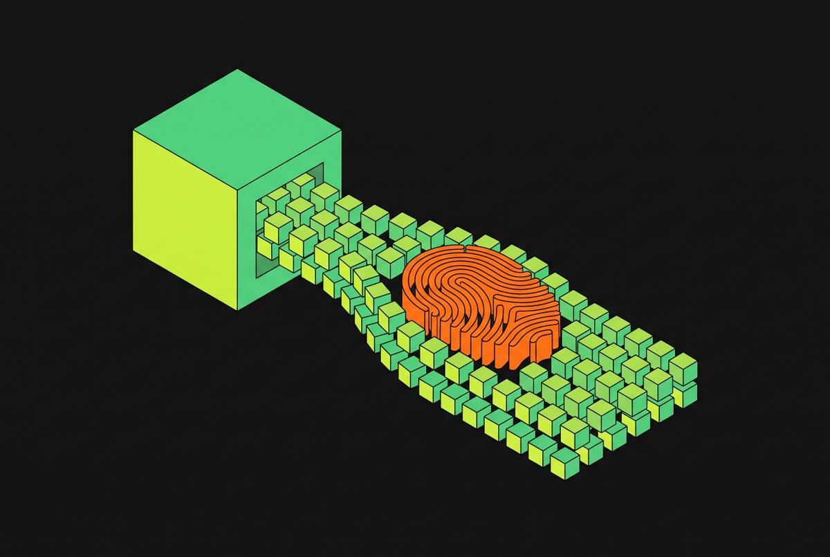 Cover illustration for “Model Fingerprinting in Large Language Model Output”