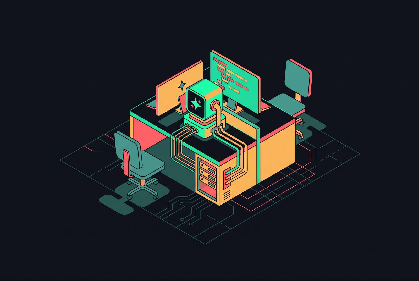 Cover illustration for “AI Coding Tools Replacing Junior Engineers”