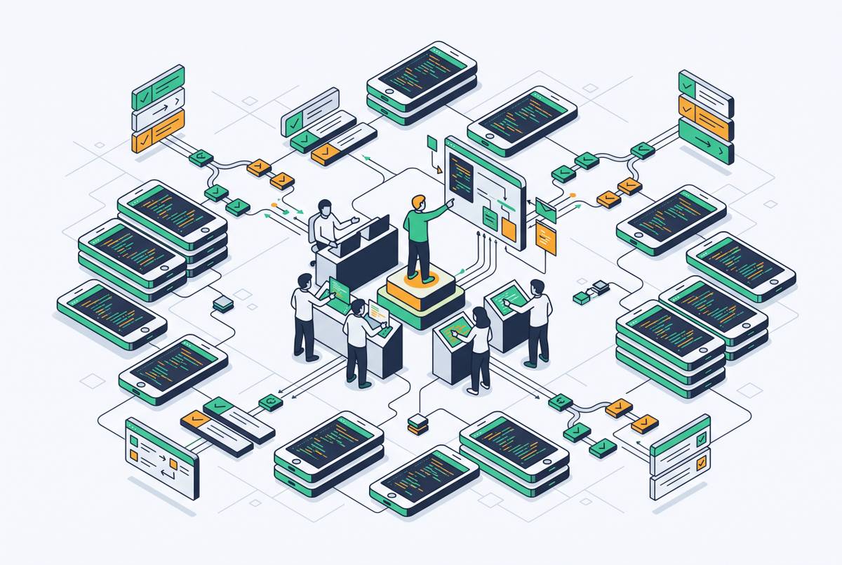 Cover illustration for “Irreducibly Human Roles in an AI-First Mobile Engineering Team”