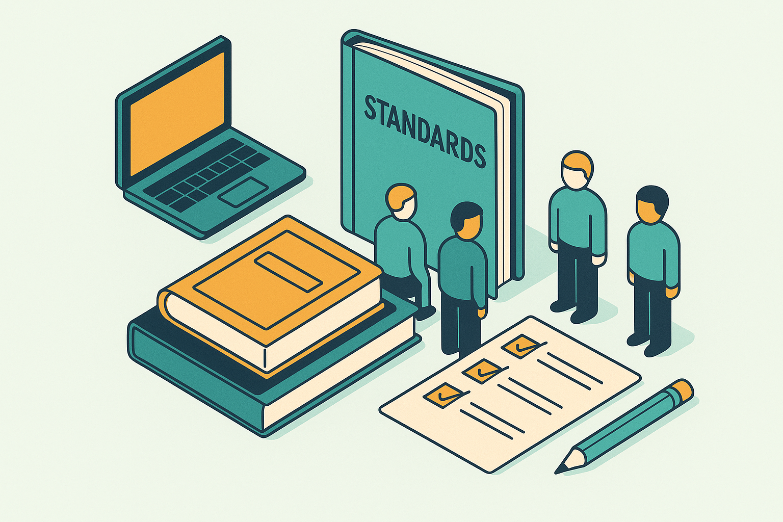 Cover illustration for “Retraining Manual QA Teams for Standards Authorship”
