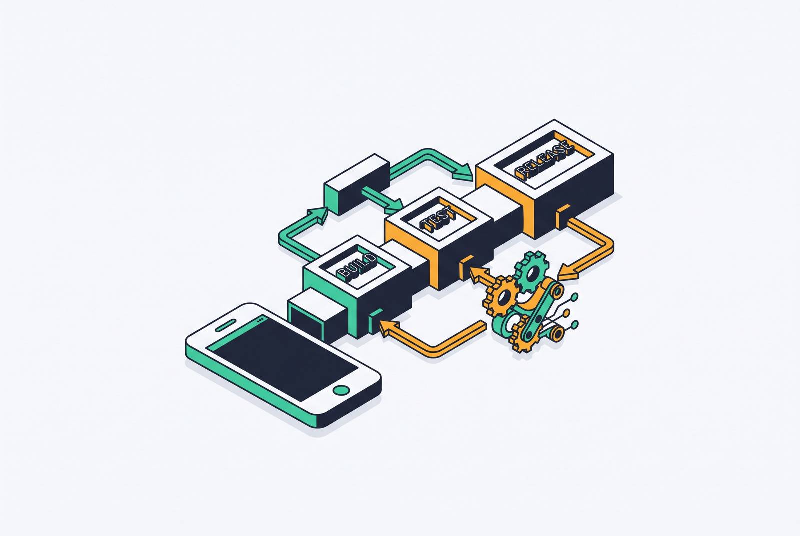 Cover illustration for “How AI Coding Agents Restructure the Mobile SDLC”