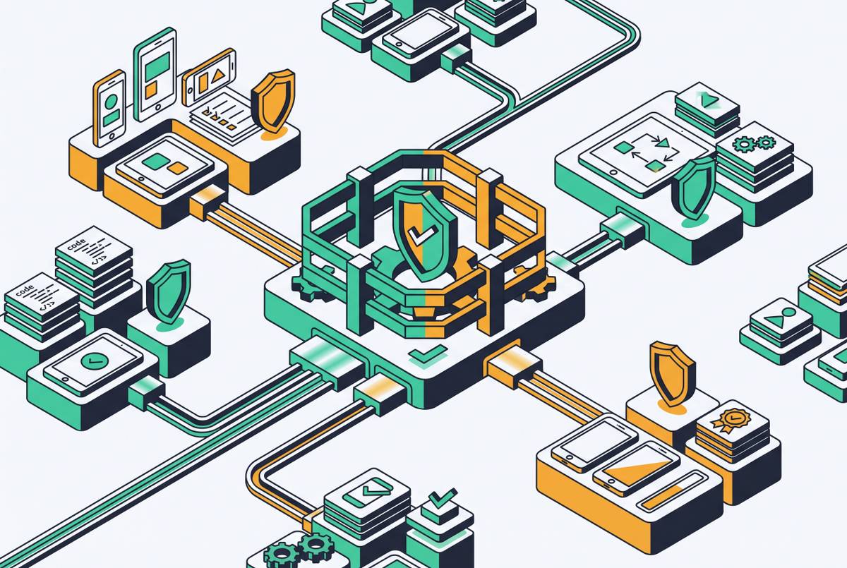 Cover illustration for “Quality Standards Ownership in Multi-Team Mobile Organizations”