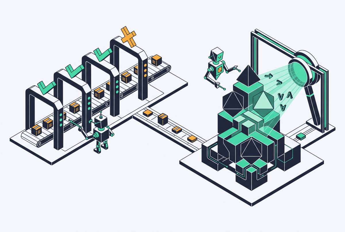 Cover illustration for “Automated Testing vs Automated Verification in Agentic Development”