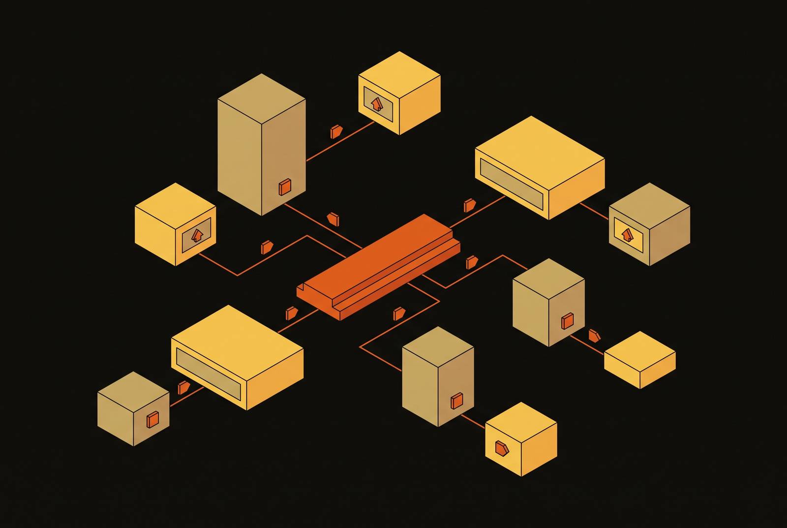 Cover illustration for “Event-Driven Architecture for Cascading Design Changes Across Partner Systems”