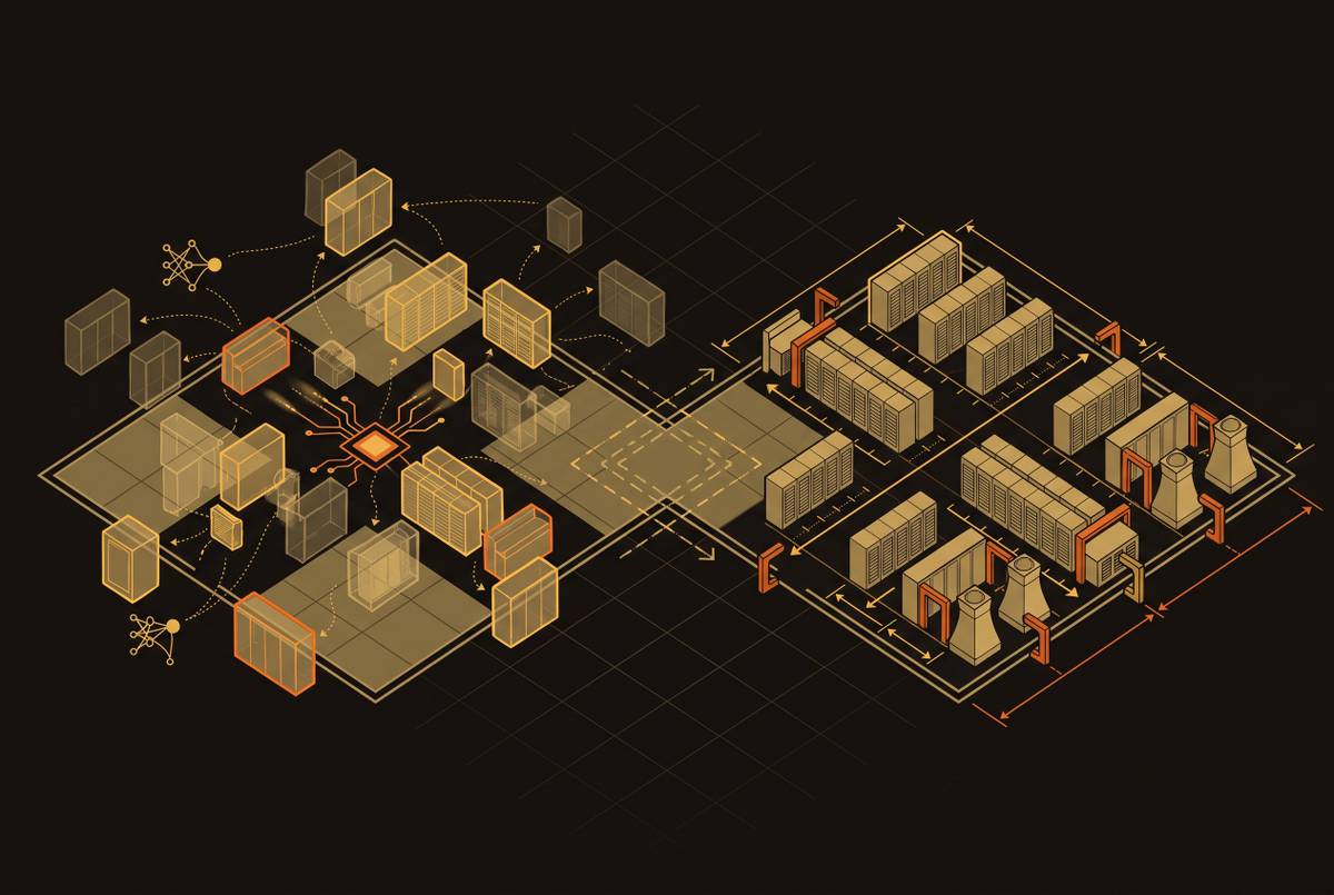 Cover illustration for “AI Layout Suggestion vs. Deterministic Constraint Enforcement in Data Hall Design”