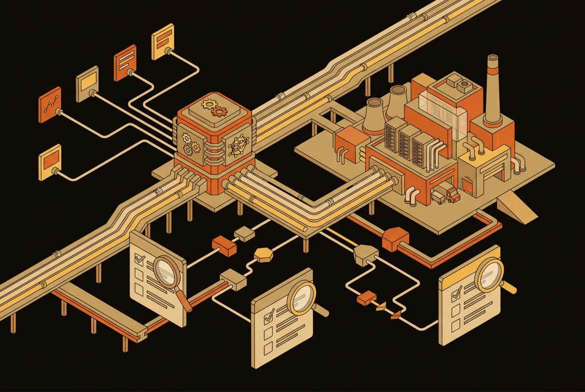 Cover illustration for “Explainability Requirements for AI Outputs in Critical Facility Design”