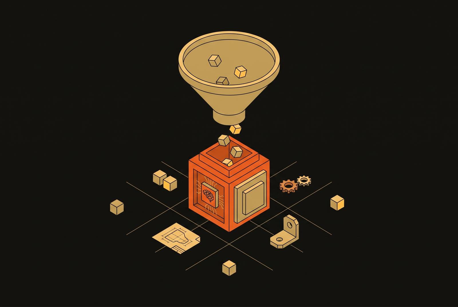 Cover illustration for “Training Data Scarcity for AI in Niche Engineering Domains”