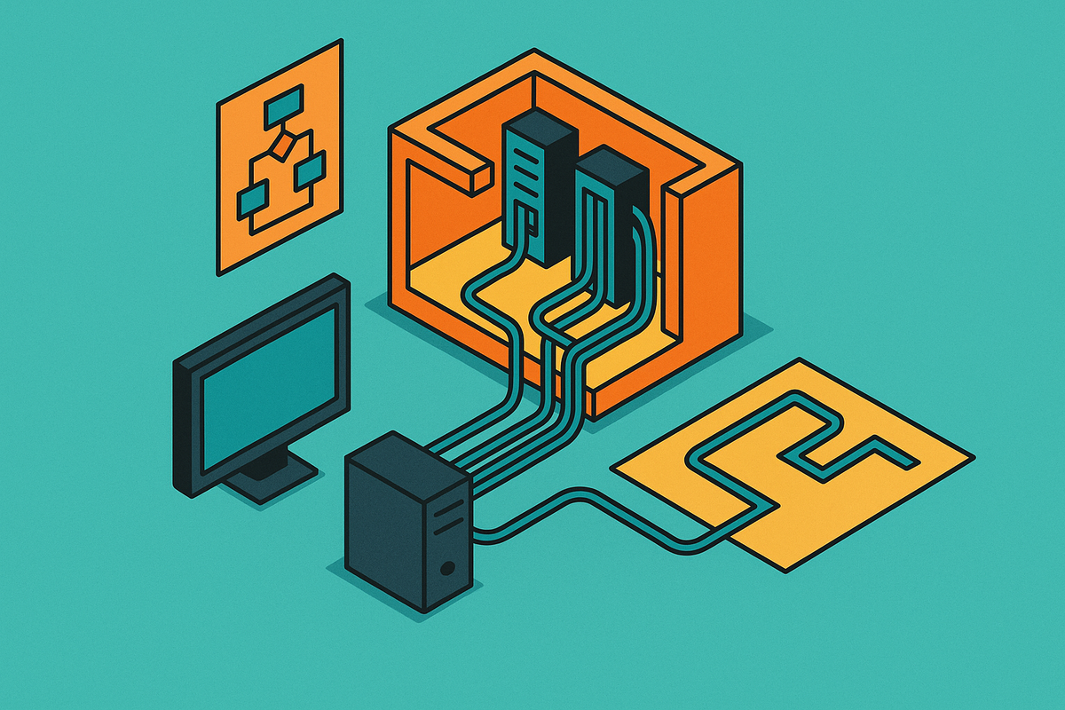 Cover illustration for “Automated Cable Routing Algorithms in Critical-Facility Design”