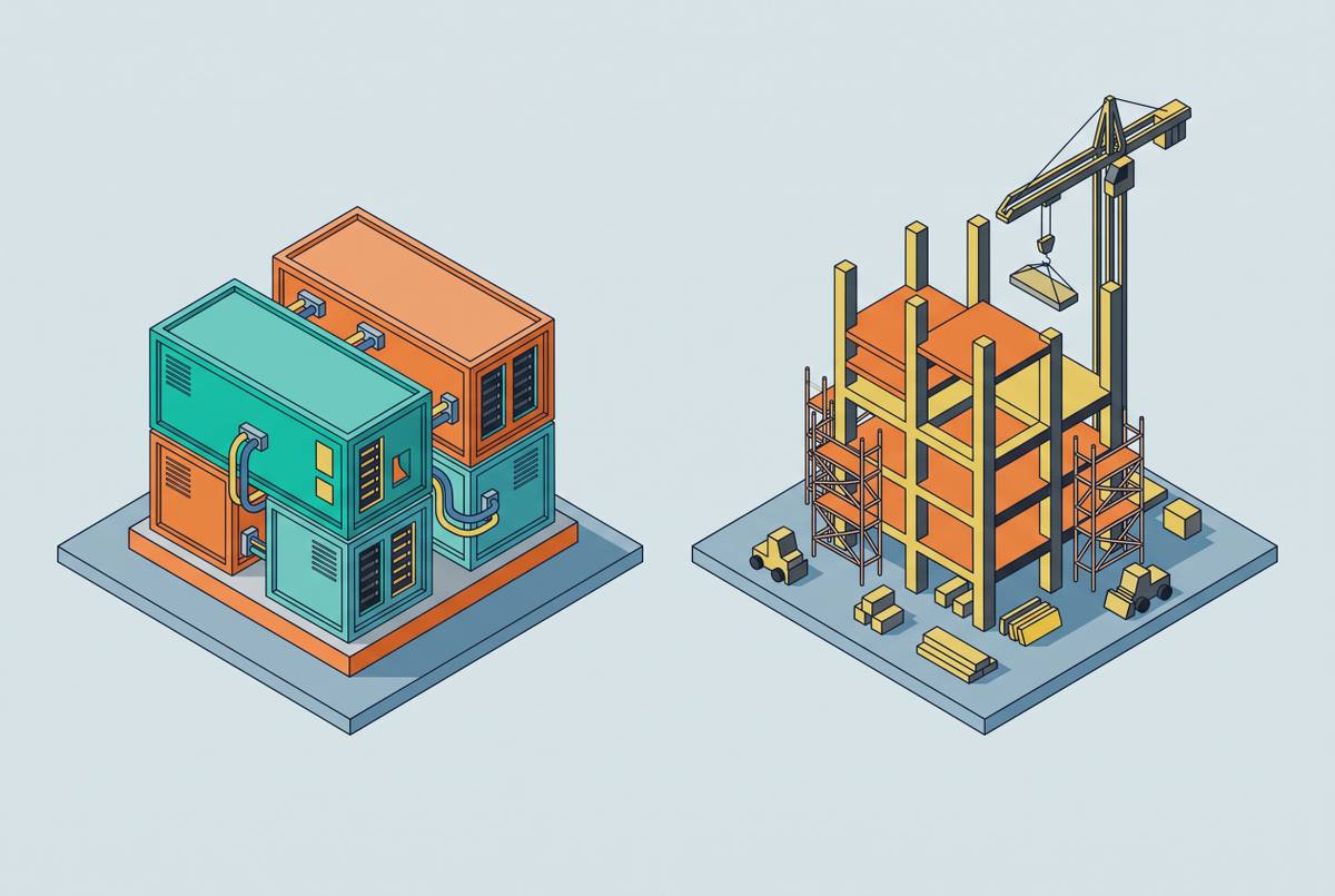 Cover illustration for “Modular Data Center vs Traditional Construction for Enterprise Operators”