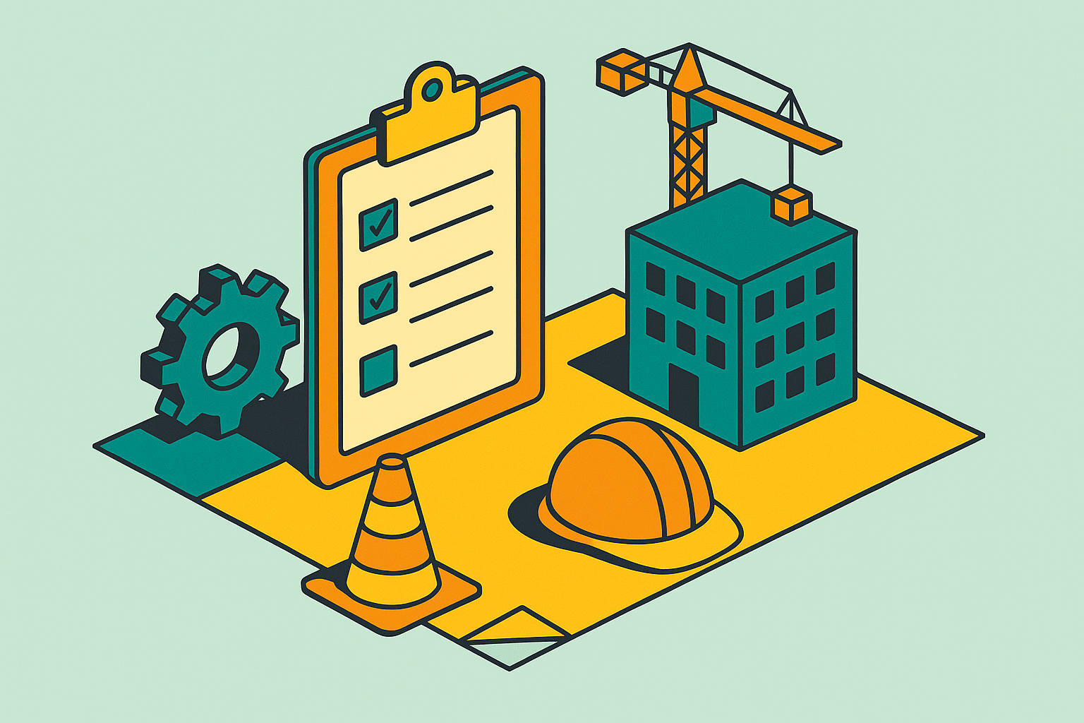 Cover illustration for “Change Management in Construction Projects for Critical Facilities”