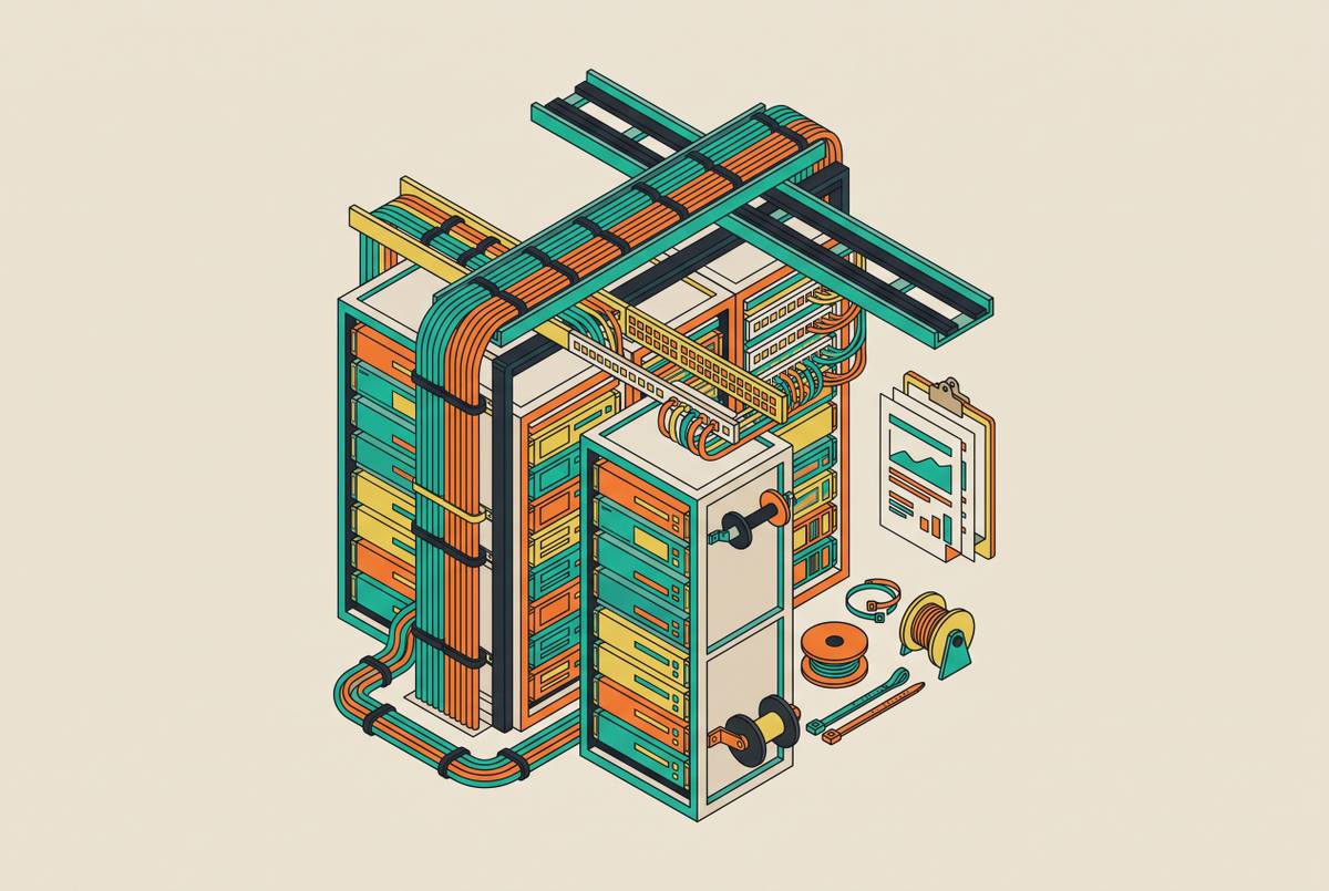Cover illustration for “Cable Management Documentation in Data Center Projects”