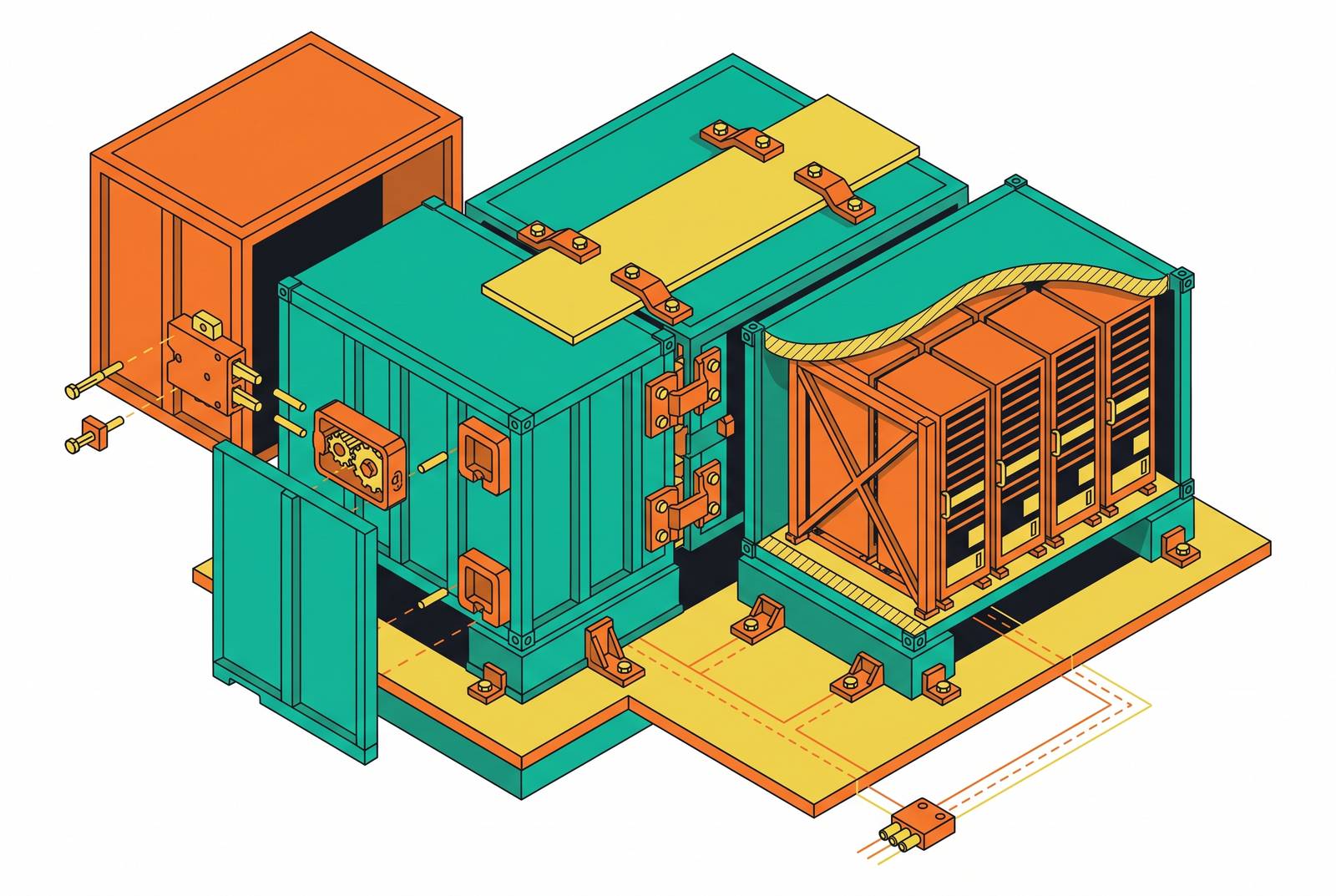 Cover illustration for “Engineering Lock-In Points in Modular Data Center Projects”