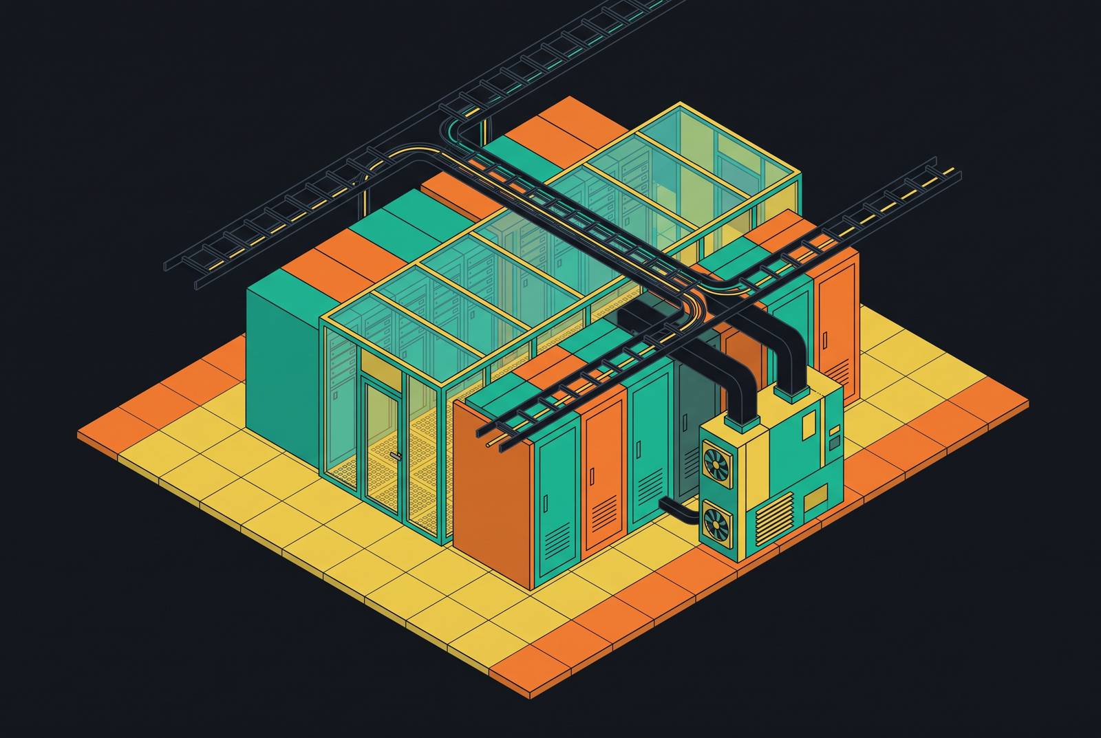 Cover illustration for “Hot-Aisle Containment Design Coordination With IT Layout”