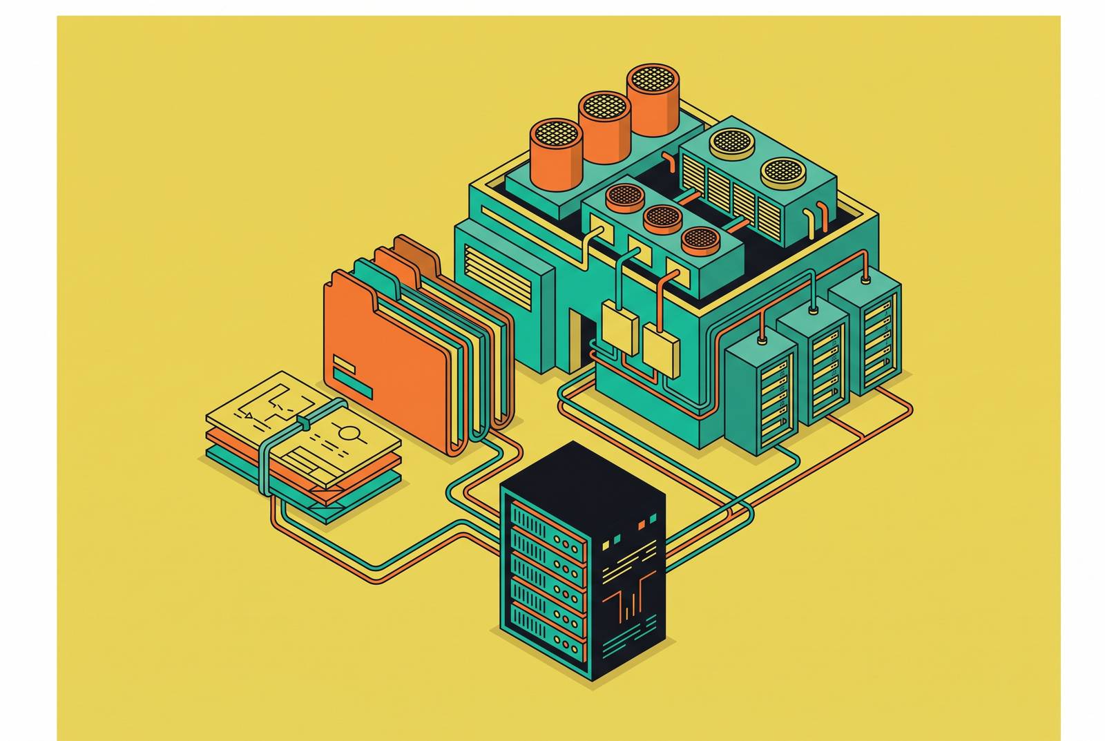 Cover illustration for “Construction Document Management Systems for Critical-Facility Projects”