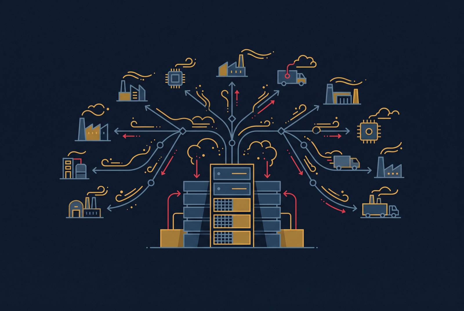 Cover illustration for “Scope 3 Emissions Accounting for Data Center Supply Chains”