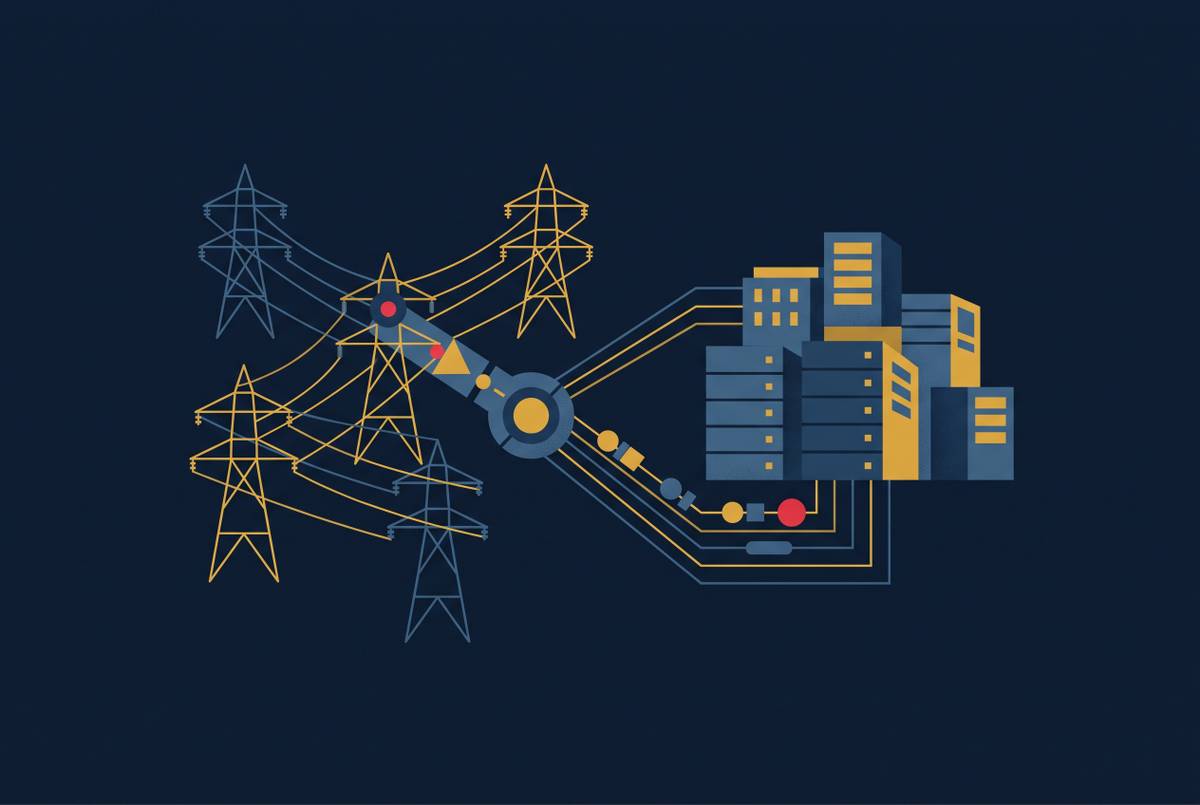 Cover illustration for “FERC Order 2023 Impact on Data Center Interconnection”
