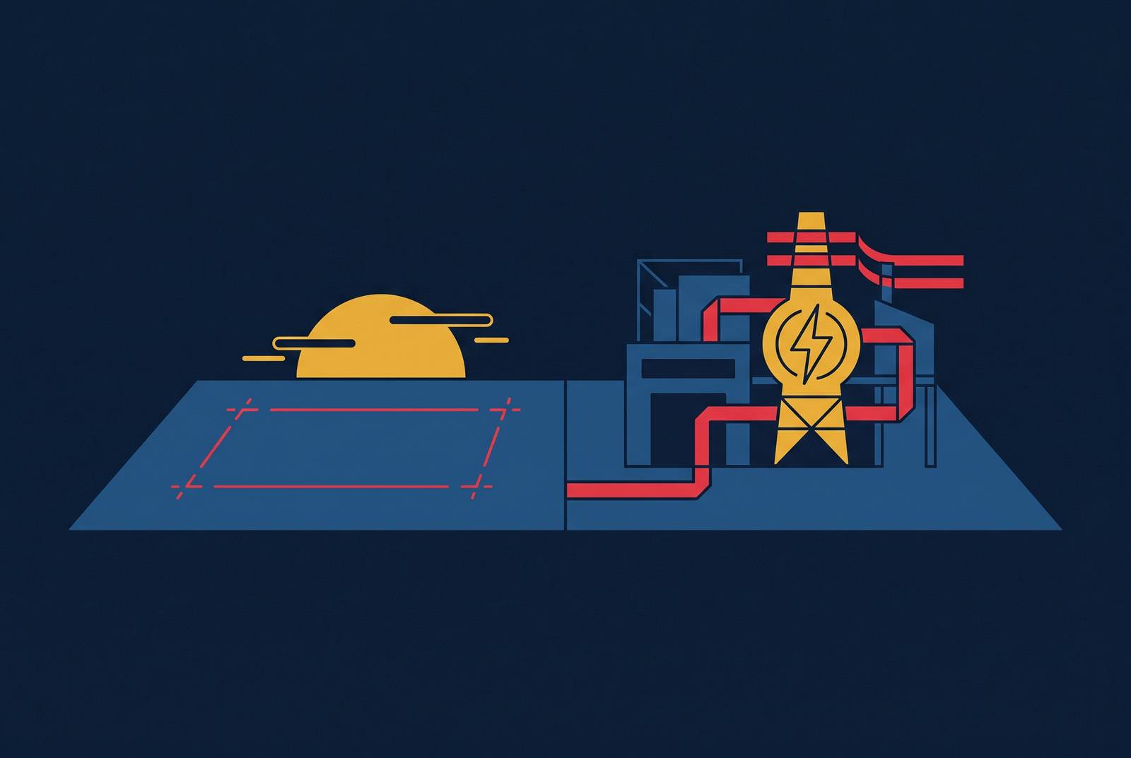 Cover illustration for “Greenfield Versus Brownfield Site Trade-Offs for Data Center Development”