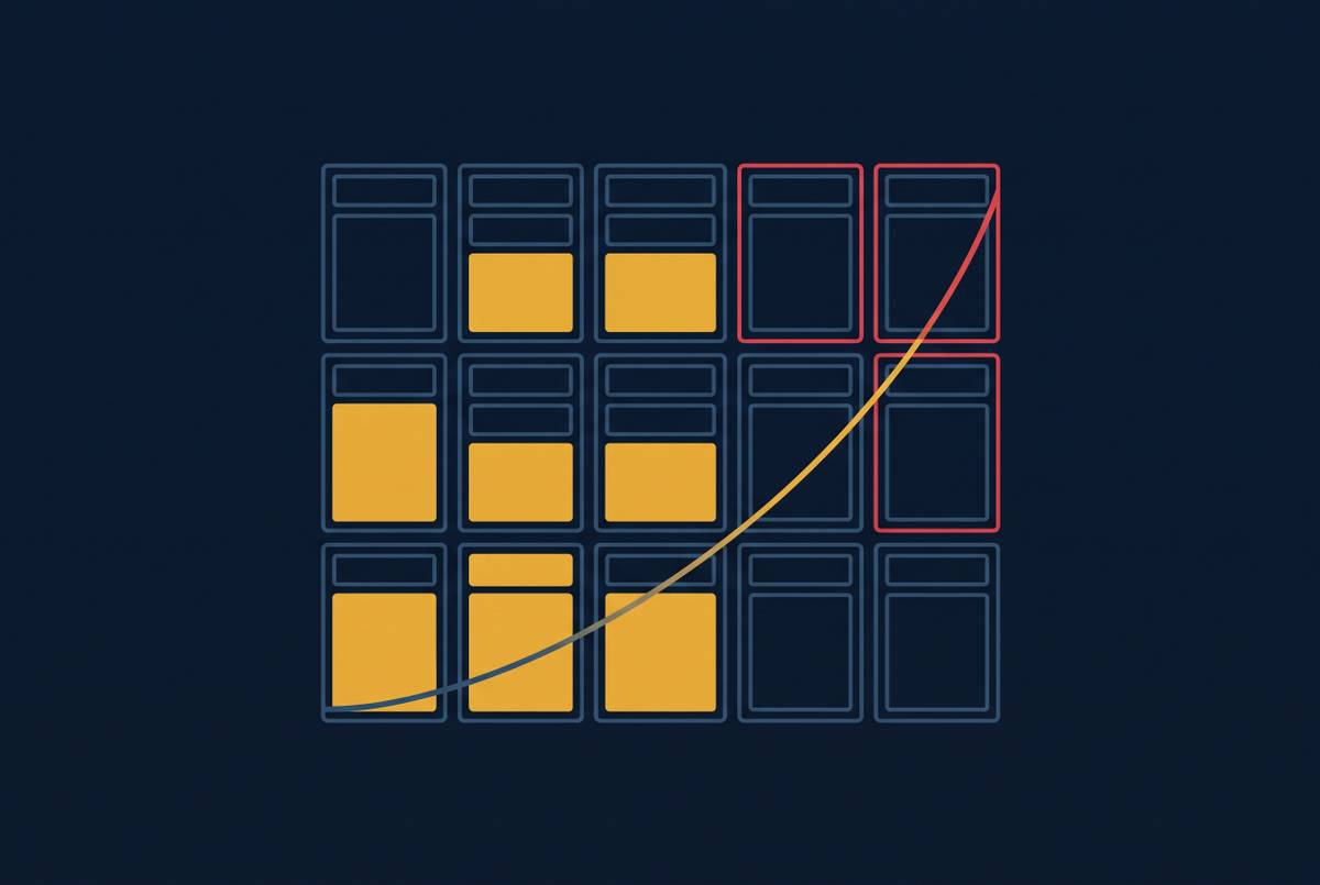 Cover illustration for “Colocation Absorption Rates and Vacancy Risk in Capacity Planning”