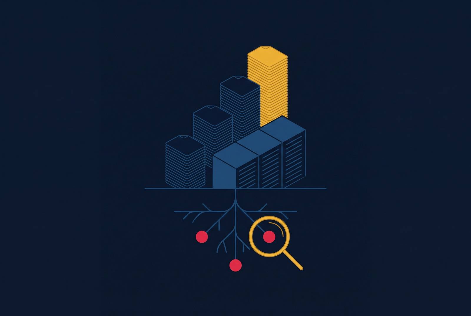 Cover illustration for “RFI Volume Benchmarks and Root Cause Patterns in Large Data Center Programs”