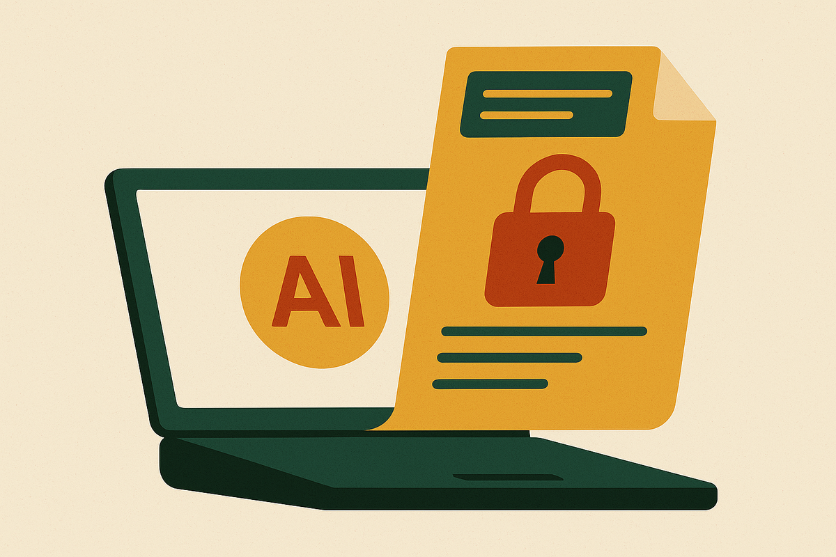 Cover illustration for “AI Tool Exposure of Government Classified or Sensitive Data”