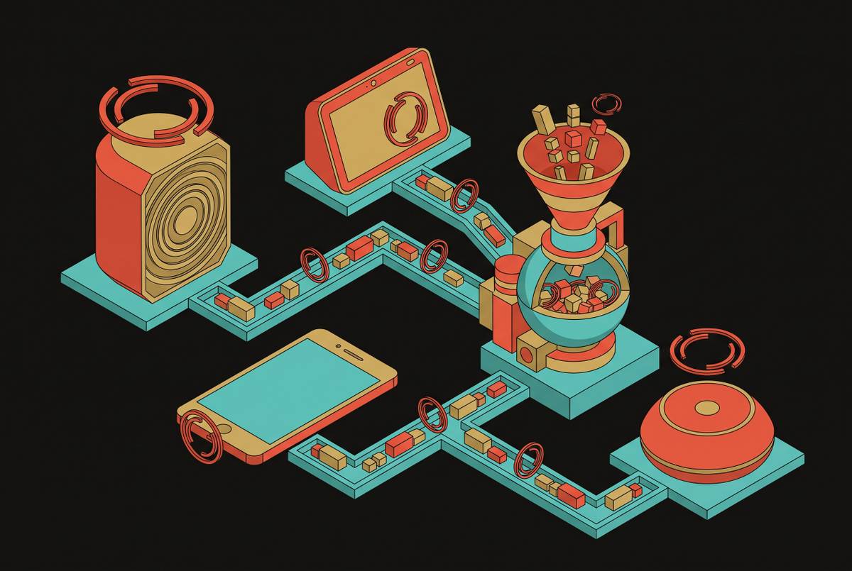 Cover illustration for “Voice AI Data Collection in Consumer Devices”