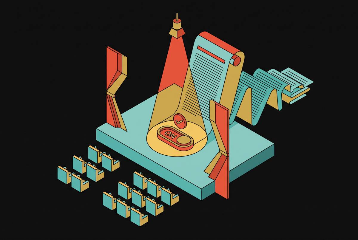 Cover illustration for “AI Provider Terms of Service and the Consent Theater Problem”