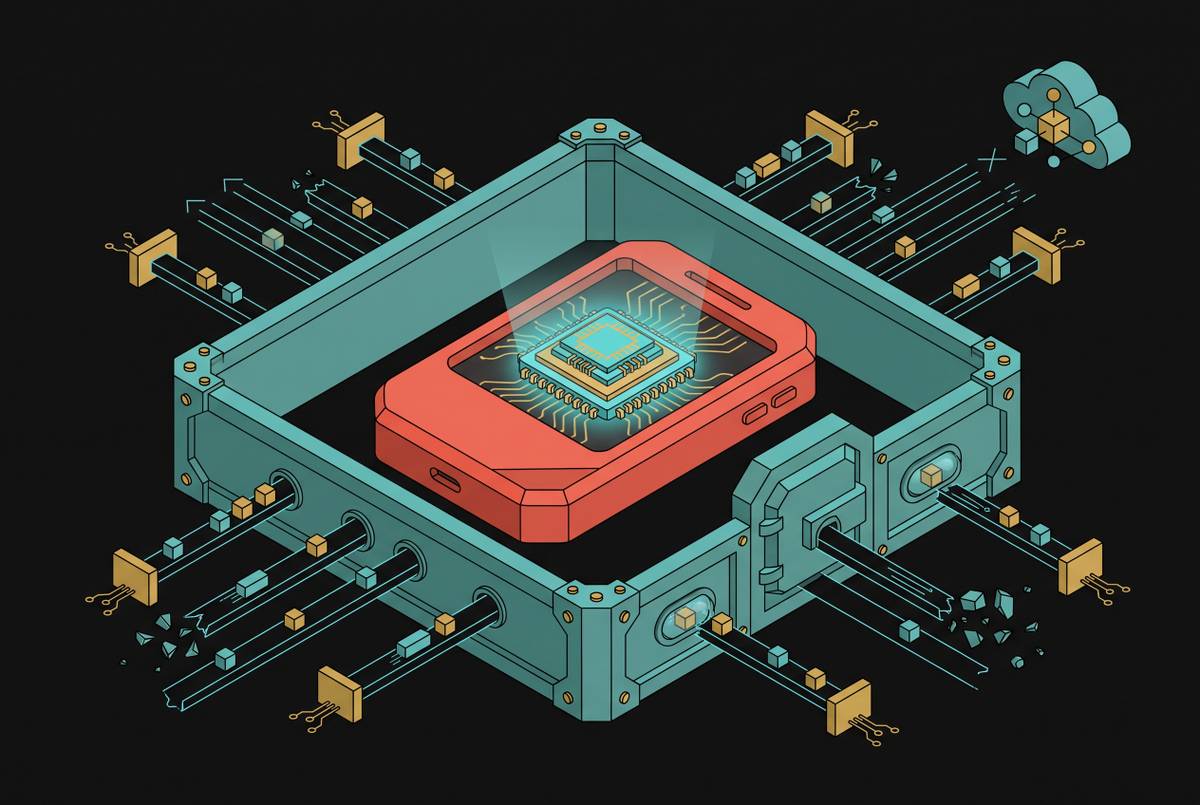 Cover illustration for “On-Device AI Inference and the Data Exposure It Eliminates”