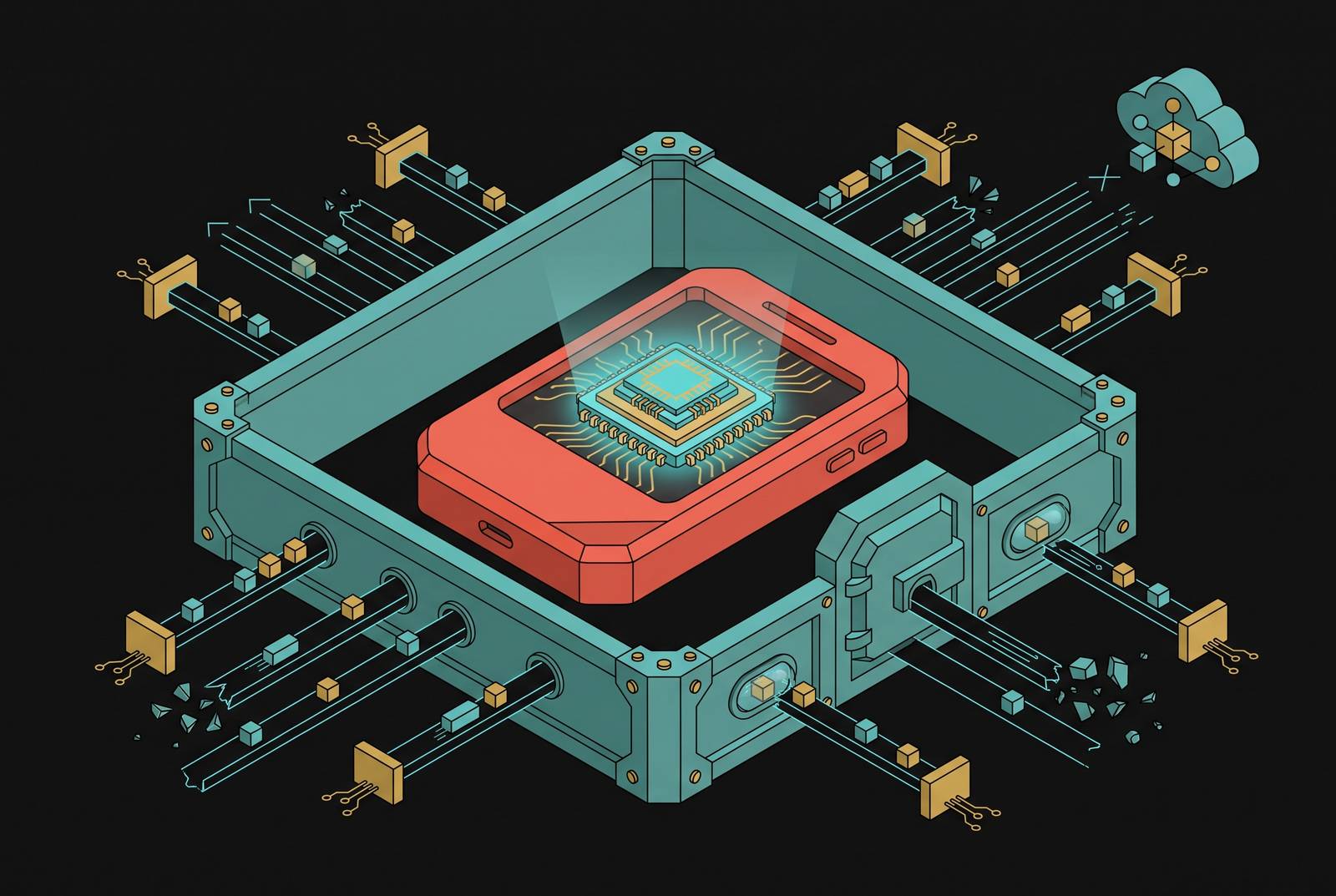 Cover illustration for “On-Device AI Inference and the Data Exposure It Eliminates”