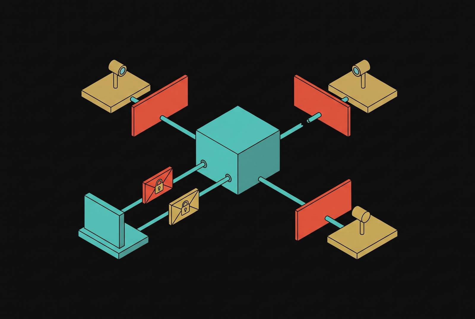 Cover illustration for “Vendor-Blind AI Infrastructure Where Prompt Confidentiality Is Architecturally Enforced”