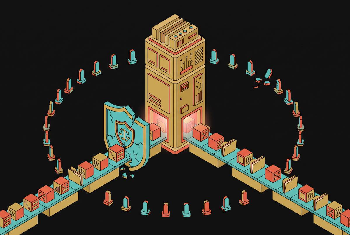 Cover illustration for “Why GDPR Has Not Stopped AI Training Data Abuse in the EU”