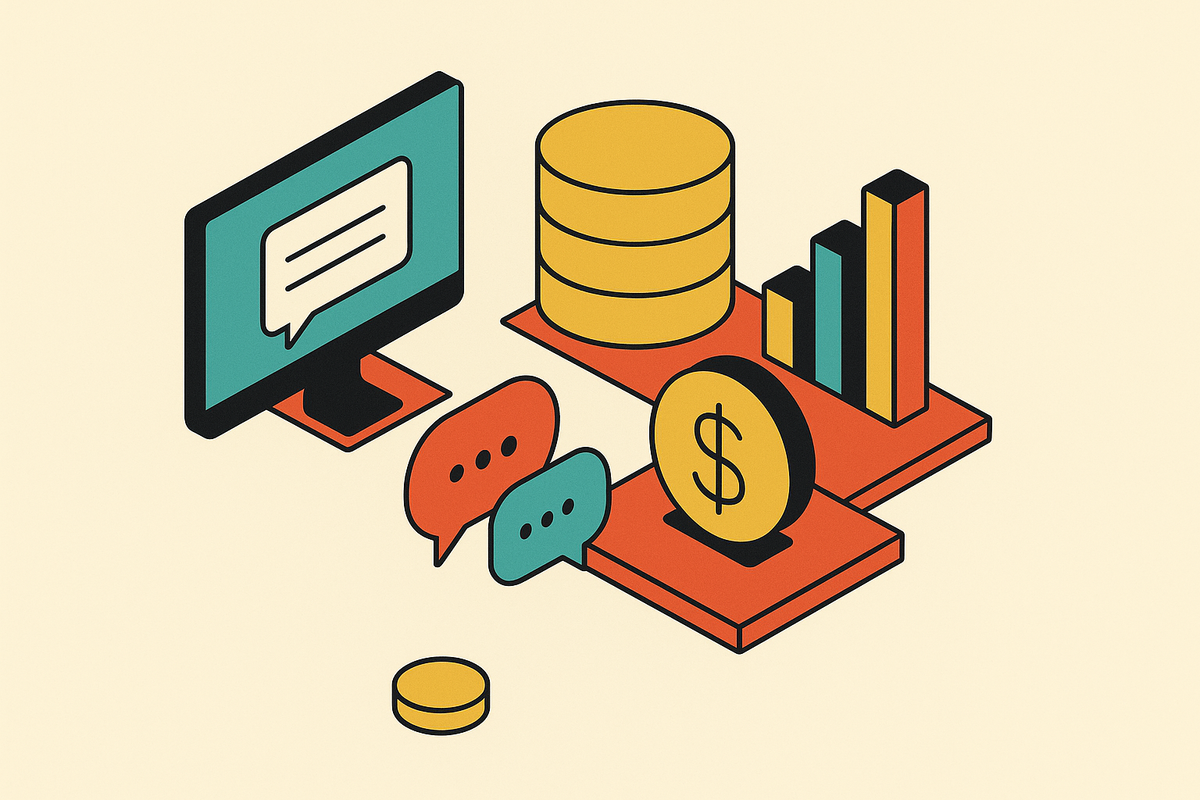 Cover illustration for “The Economics of Training Data and Why User Conversations Are Valuable”