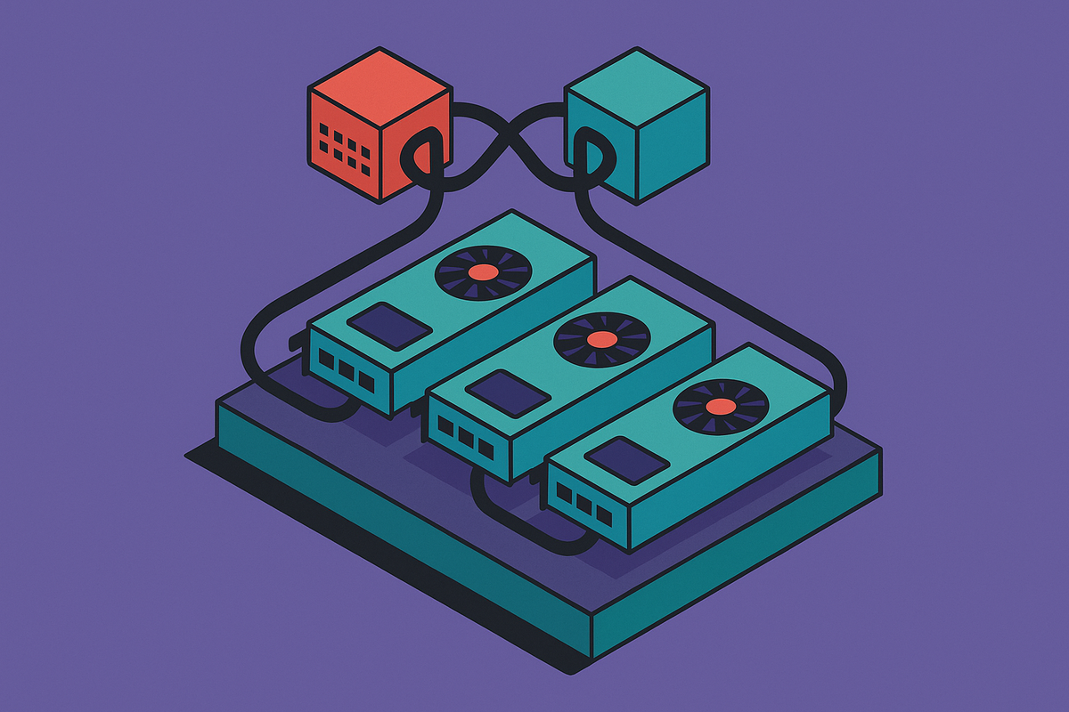 Cover illustration for “Multi-GPU Confidential Training Across NVLink and InfiniBand”