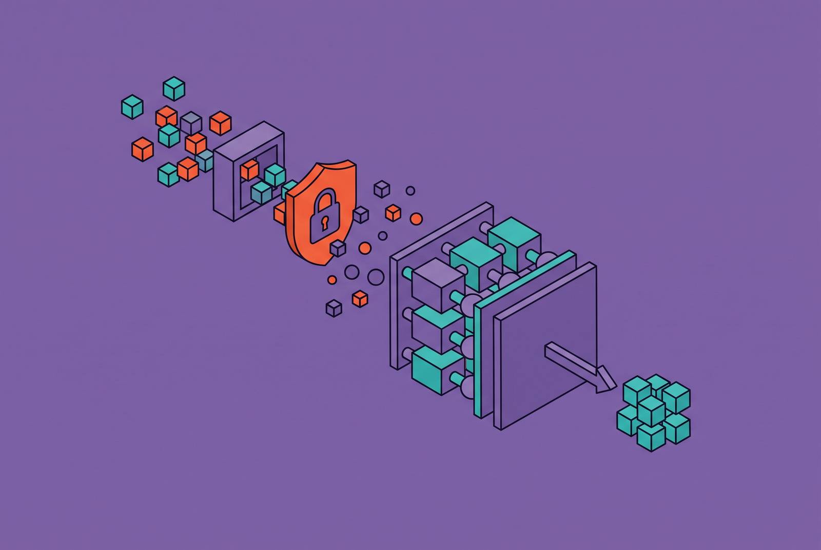 Cover illustration for “How Differential Privacy Actually Works in Deep Learning”