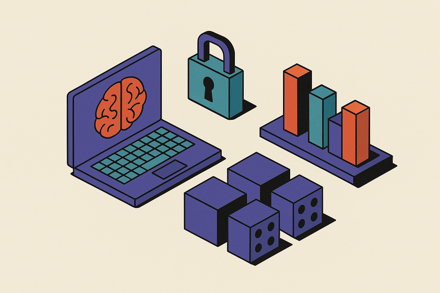 Cover illustration for “Homomorphic Encryption Schemes for ML Inference Comparison”