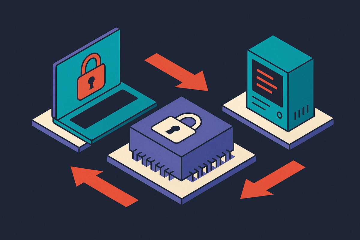 Cover illustration for “Encrypting Prompts and Responses in Transit to a TEE”