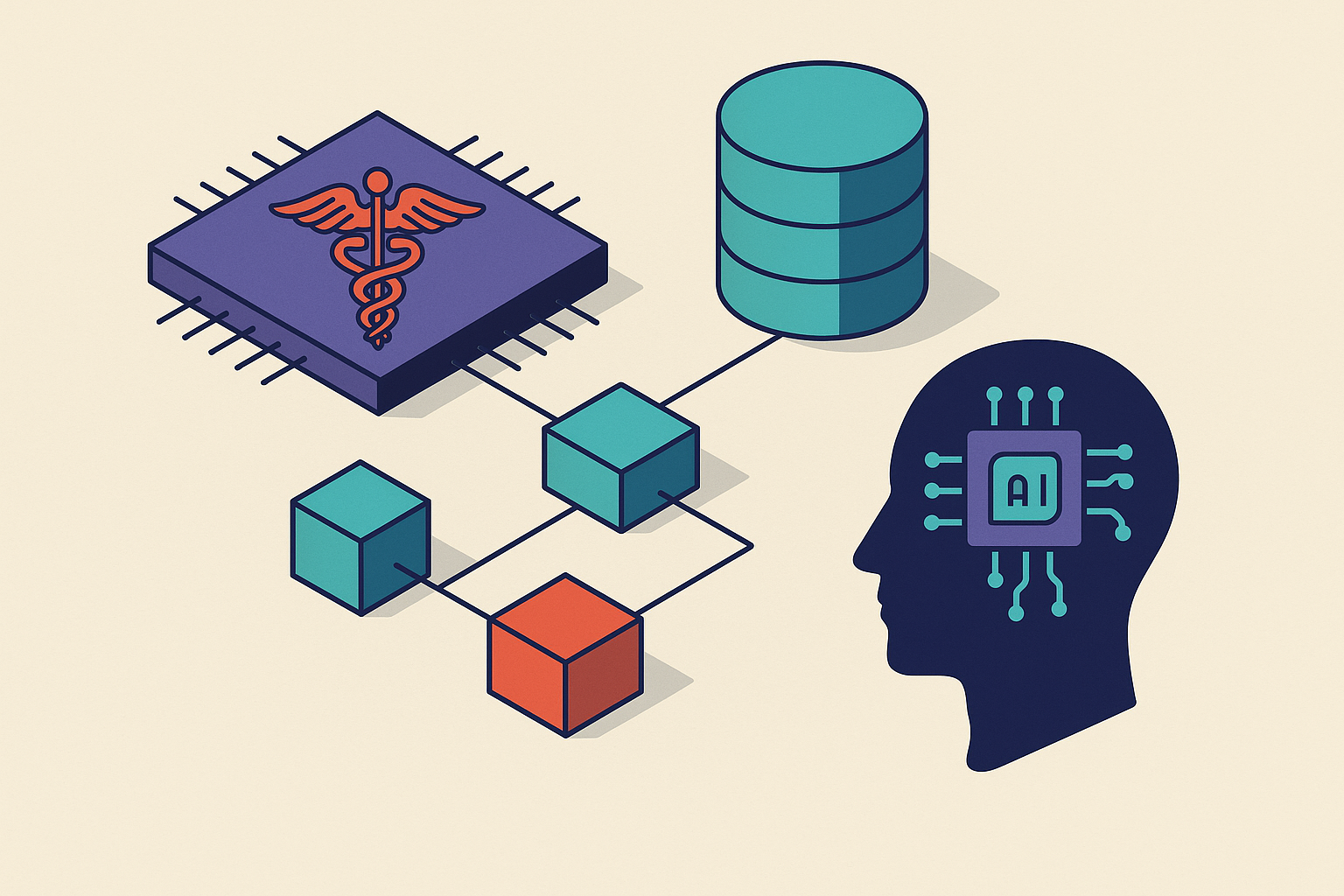 Cover illustration for “HIPAA-Compliant AI Inference Architecture for Clinical NLP”