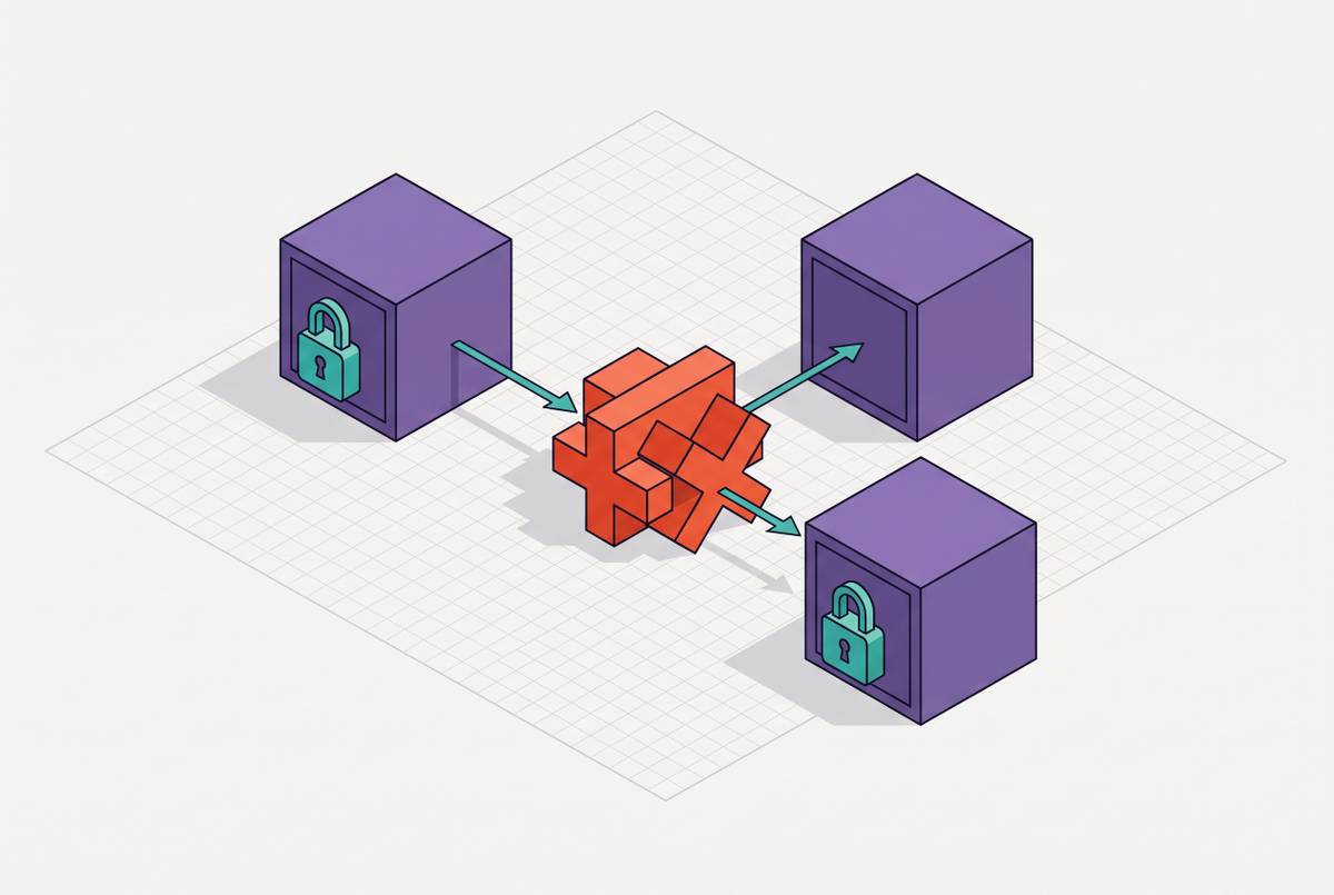 Cover illustration for “What Semi-Homomorphic Encryption Actually Lets You Compute”