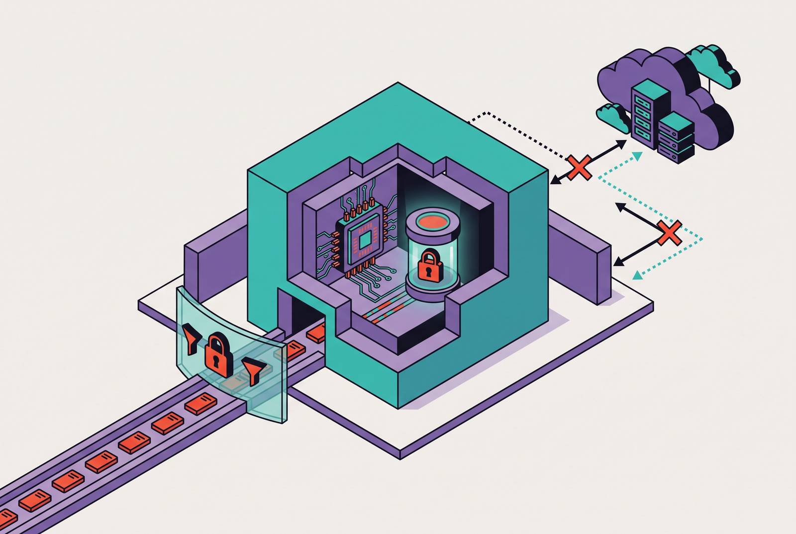 Cover illustration for “Confidential Computing Enclaves as the Technical Backstop Against AI Vendor Prompt Exposure”