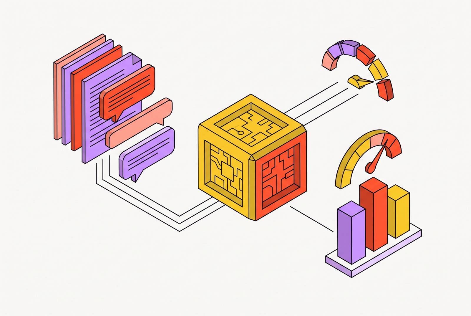 Cover illustration for “Benchmarking AI Coding Agent Quality From Transcript Data”