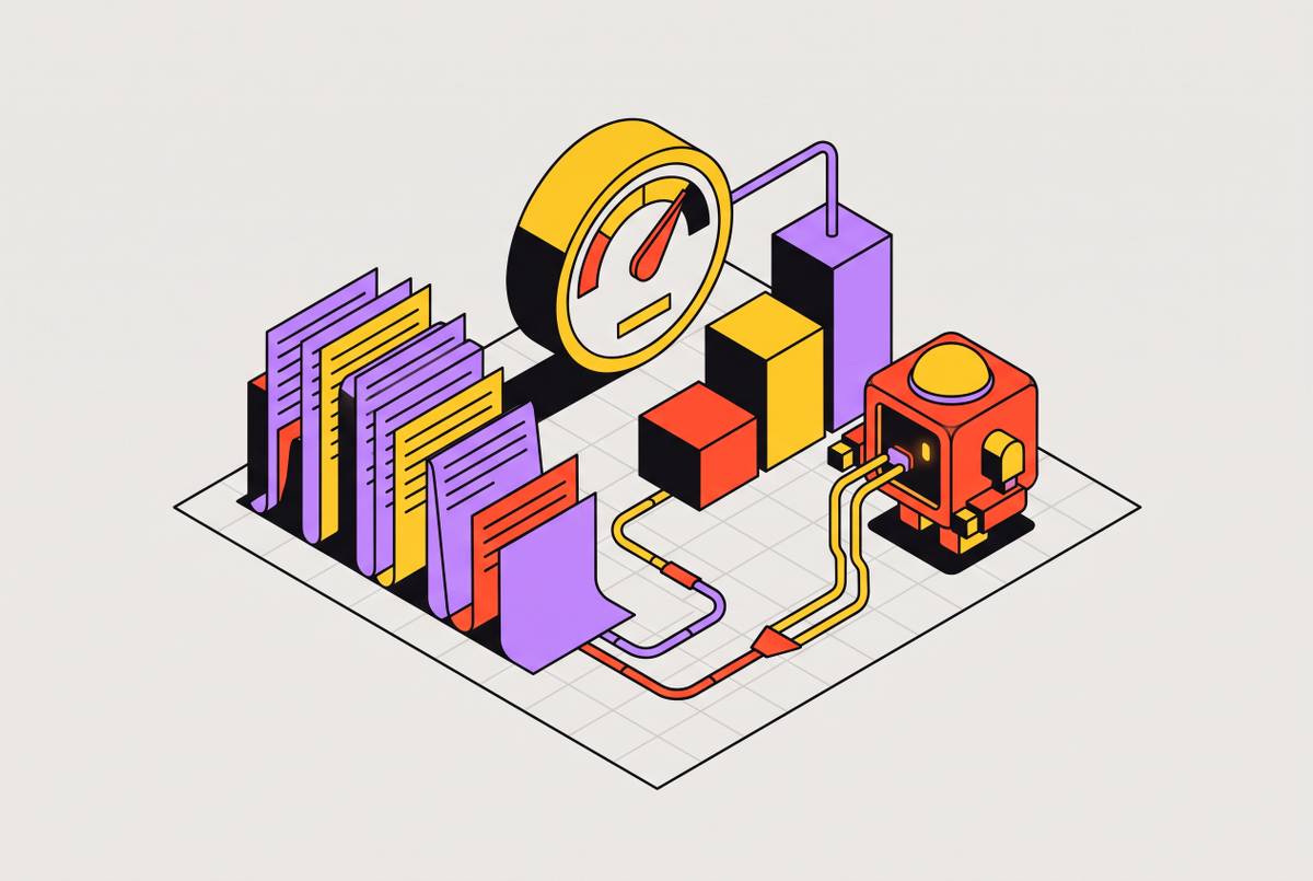 Cover illustration for “Benchmarking AI Coding Agent Quality From Transcript Data”