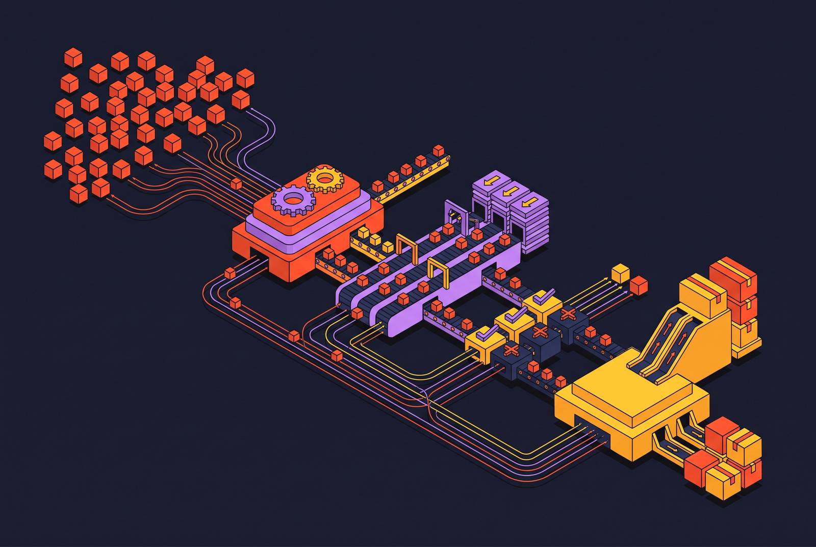 Cover illustration for “CI/CD Pipeline Design for High-Volume Agent PR Output”