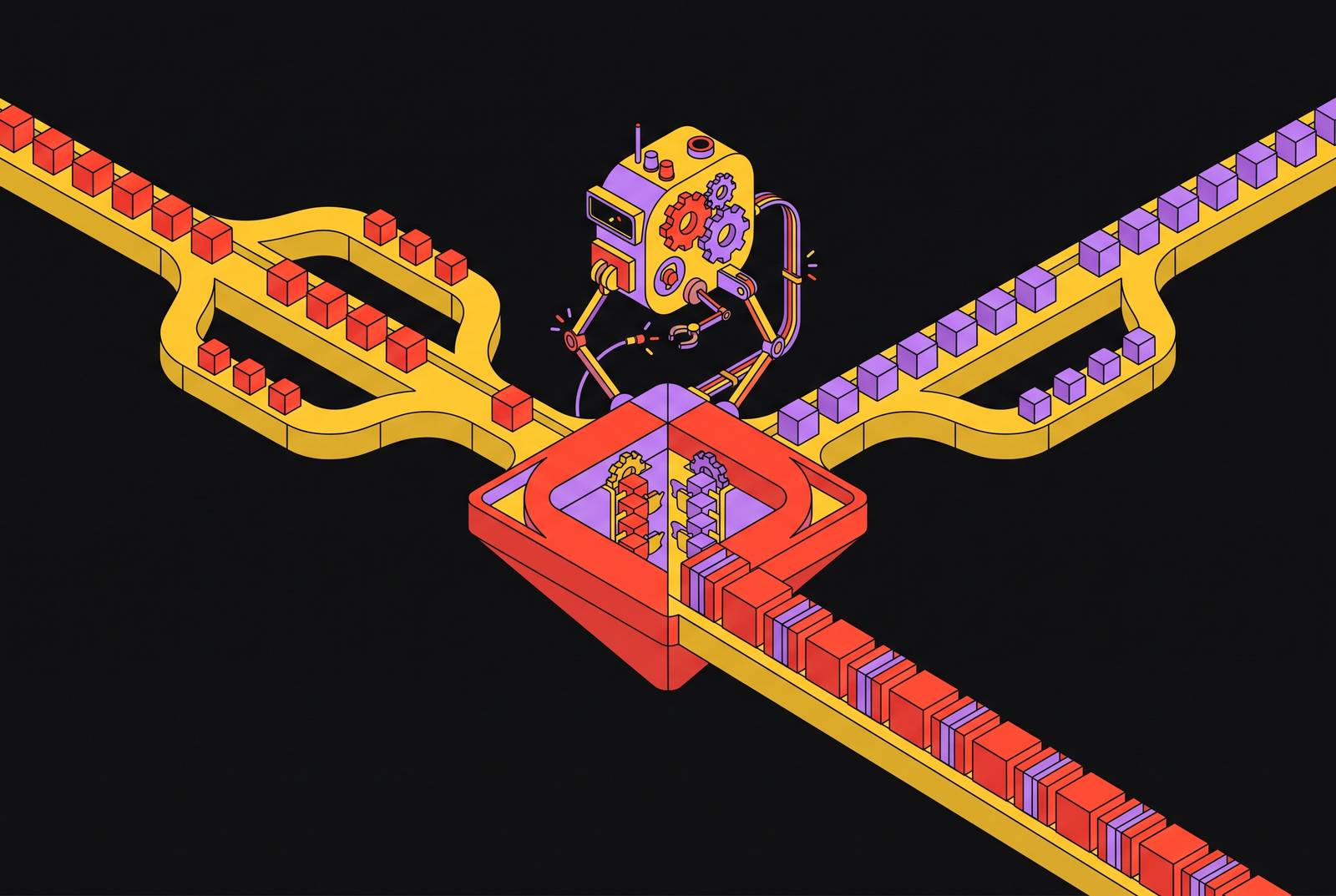 Cover illustration for “Merge Conflict Resolution Strategies in Agentic CI Pipelines”
