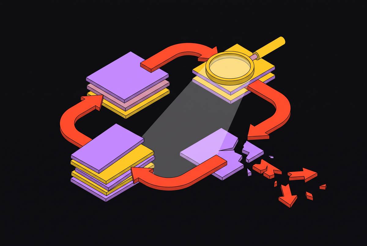 Cover illustration for “Detecting Reasoning Loops and Agent Failures in Transcripts”