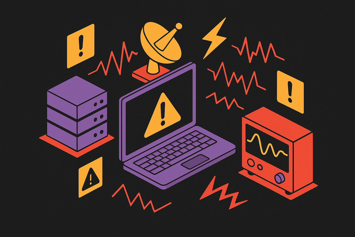 Cover illustration for “Noisy Signal Problems in Agent-Driven CI/CD Pipelines”