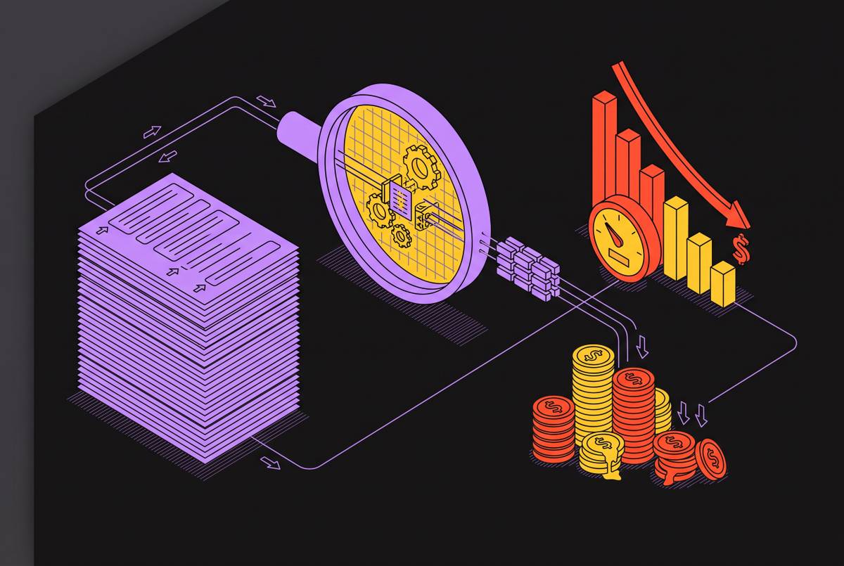 Cover illustration for “Using Transcript Analysis to Reduce AI Agent Token Costs”