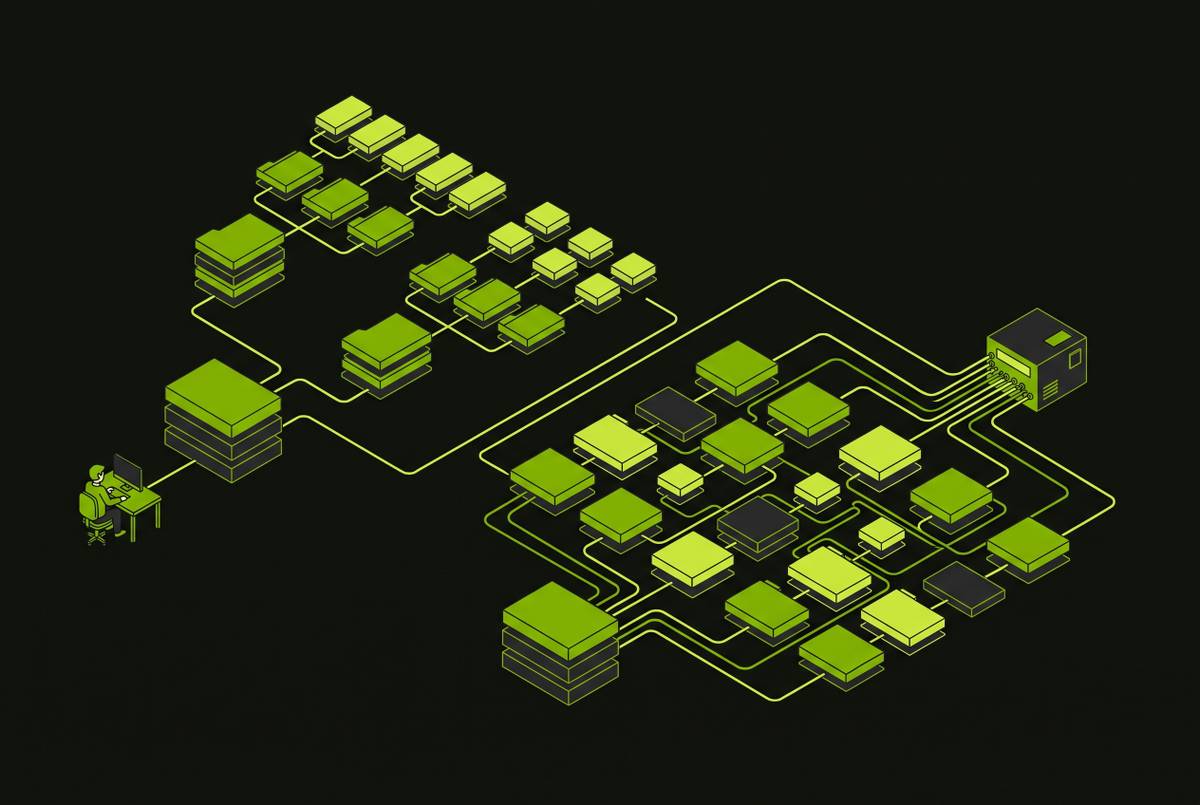Cover illustration for “Code Storage Architecture Differences Between Human and Agent Workflows”