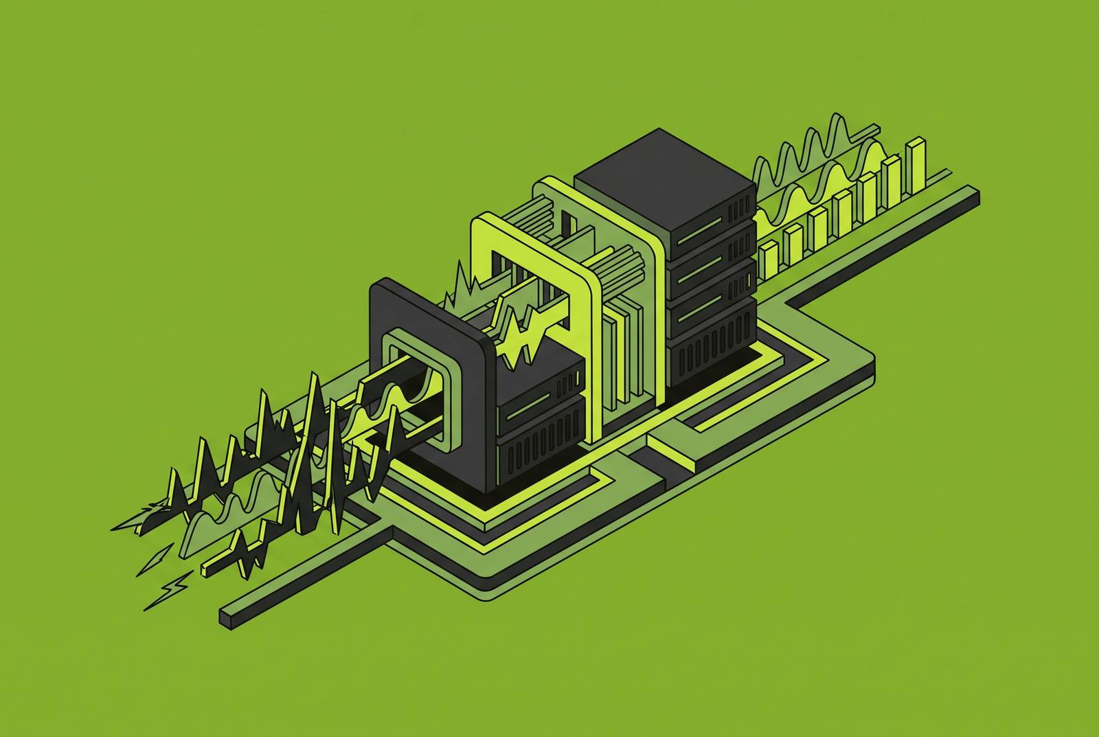 Cover illustration for “Signal Noise Reduction in High-Frequency Deployment Environments”