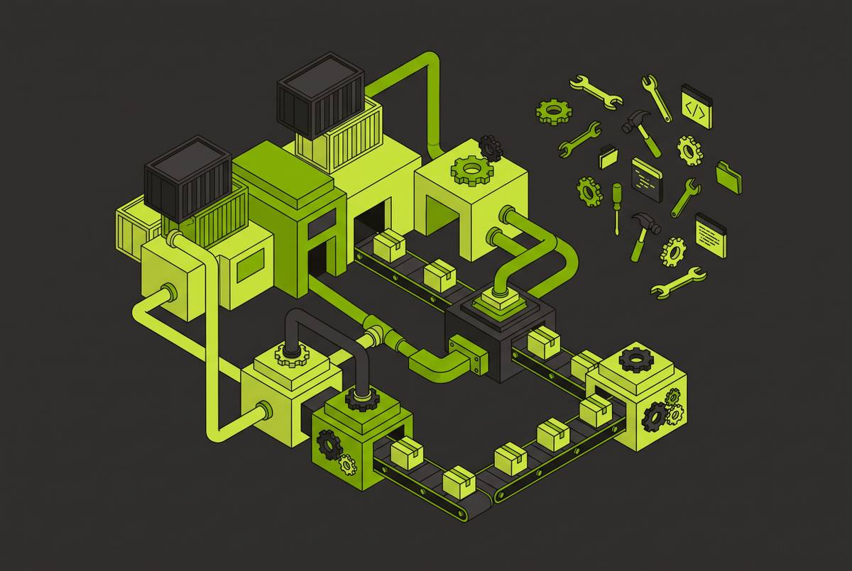 Cover illustration for “What Makes a Software Factory Different From a Standard Engineering Org”