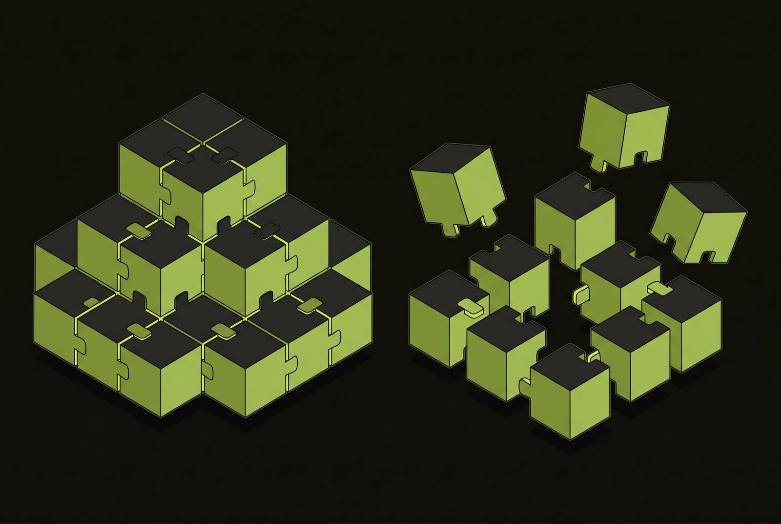 Cover illustration for “What Separates a Composable Infrastructure Vendor From a DevOps Platform With Loose Parts”
