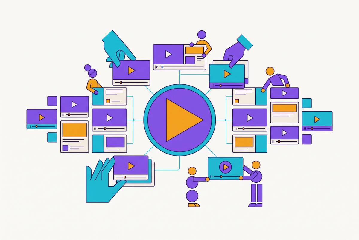Cover illustration for “Platforms for Non-Technical Teams to Produce Training and Demo Videos at Scale”